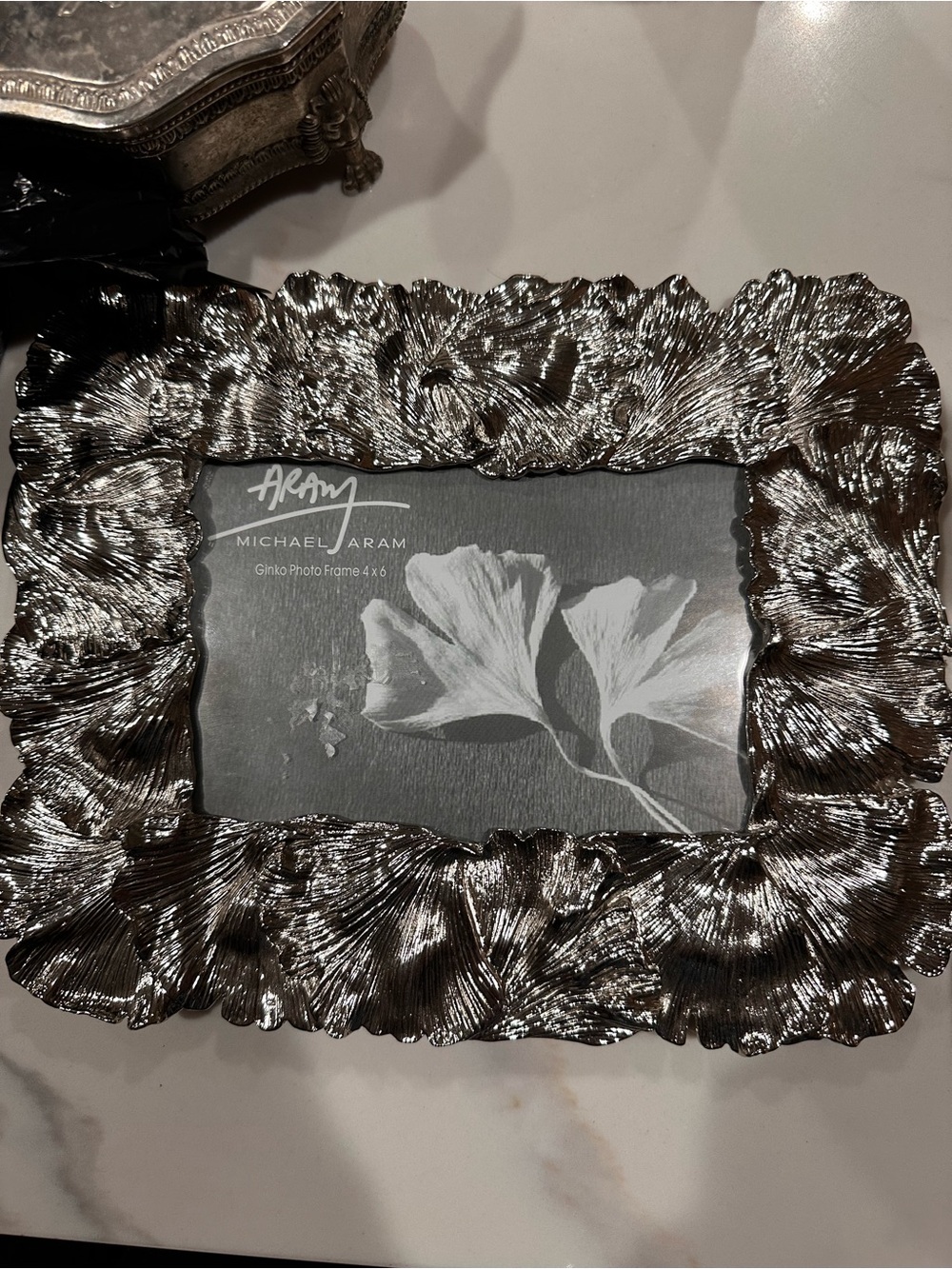 Michael Aram Metallic Ginkgo Leaf Photo Frame - Silver